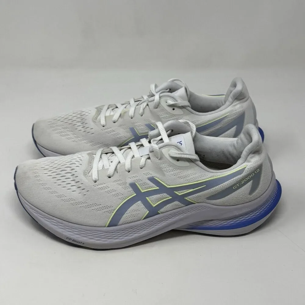 Asics GT-2000 12 Sneakers Womens 11 White Blue Lightweight Running Shoes